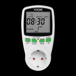 Elektroniczny programator czasowy z wyświetlaczem LCD wersja Schuko DT-1(GS)