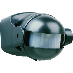 Smartwares 10.017.11 PIR Motion Detector 180° Black IP44 Auto Lighting