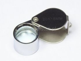Lupa składana metalowa jubilerska 20x18mm