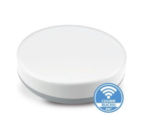 Plafon NEO n/t 24W AC 230V 50Hz 4000K (neutr.) 120 st. IP54 z czujnikiem ruchu 2490lm PL-NEO/LED/24W/CR SREBRY