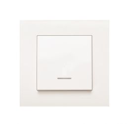 Włącznik kontrolny VIKO podświetlany biały KARRE