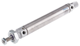 Siłownik pneumatyczny skok: 125mm Festo Ø 25mm dwustronnego działania Action 266.5mm z amortyzacją pneumatyczną