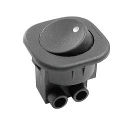 Przełącznik klawisz XL-107-7C styki srubowe okrągły czarny ON/OFF 6A/250V / 0579