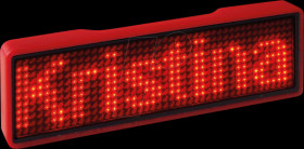 125915 LED nameplate, 11x44 pixels, USB - Frame: plain - LED: red