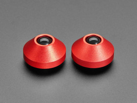 Adafruit Red Anodized Aluminum Bumper Feet - Pack of 2