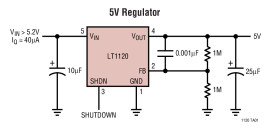 Micropower Regulator with Comparator and Shutdown