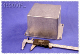 Aluminum die cast enclosure, (L x W x H) 153 x 83 x 50 mm, black (RAL 9005), IP54, 1590PFLBK