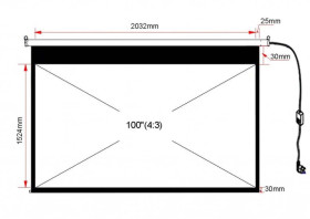 EKRAN ELEKTRYCZNY 100 152x203cm z pilotem EA-100 4:3 ART