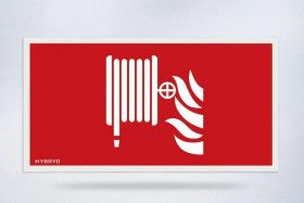 Piktogram folia biała, wzór prosty, 153x337 mm - F02