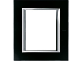 AXOLUTE Ramka 1 pojedyncza prostokątna 3+3 moduły czarne szkło HA4826VNN LEGRAND