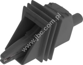 5450-HT-SW Krokodyl bezp.w.n. z gn.4mm, rozw.25mm, czarny, dod.osłona gum., L=118mm, <5kV/max.kat.I, 20A, ELECTRO-PJP, 5450HTSW