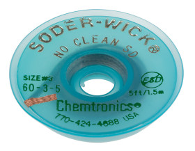 Taśma rozlutuwująca, , No Clean, dł. 1.5m, szer. 2mm, Chemtronics