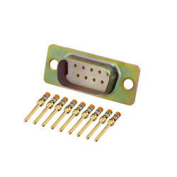 Złącze D-Sub 9-pinowe Męski Kątowe Montaż na panelu raster 2.77mm