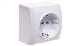 Bis Gniazdo Pojedyncze Z/U Schuko Białe Gn-1Bs/00