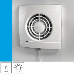 Wentylator domowy Aero VS100P kontrolka LED, przełącznik pociągany, fi 100 mm, kolor biały