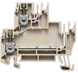 Multi level terminal block, screw connection, 0.5-4.0 mm², 16.5 A, 4 kV, dark beige, 1034400000