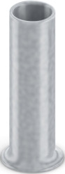 Uninsulated wire end ferrule, 2.5 mm², 10 mm long, DIN 46228-1, UL 486F-A, silver, 2100062