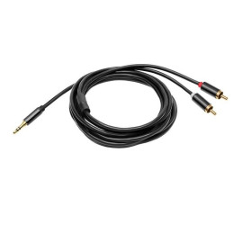 3-pin 3.5mm Jack Male to 2 RCA Chinch Male Stereo Cable 3m