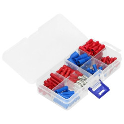 Zestaw końcówek kablowych HOBBY, konektory 125szt Konektory izolowany: 20x1mm2 15x 2,5mm2 Wsuwka izolowana 20x1mm2,OR-KK-8114