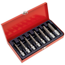 Sealey AK9310 Hex Socket Bit Set 8pc 1/2"sq Drive Metric