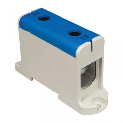 Blok rozdzielczy-odgałęźny 1-polowy AL/CU 35-150mm2 niebieski montaż płaski i na szynę TH WLZ35P/150/n 48.505