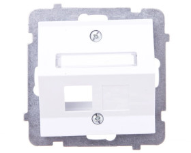 AS Obudowa gniazda komputerowego pojedynczego skośna biała GPK-1GS/p/00