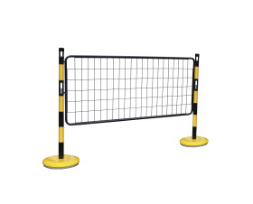 Słupek Zestaw słupa i panelu Czarny, żółty