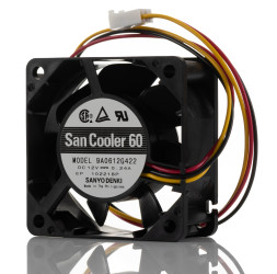 Wentylator osiowy 12 V DC DC 60 x 60 x 25mm 2.88W 27.6cfm 39dB(A) 240mA