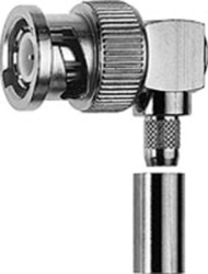 BNC plug 50 Ω, RG-58C/U, solder/crimp connection, angled, 100023339