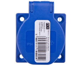 Gniazdo tablicowe 10/16A 2P+Z 230V niebieskie IP54 1040-0bs