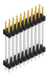 Pin header, 20 pole, pitch 2.54 mm, straight, black, 10132839