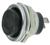MS1113-B Przełacznik typu push on (czarny) otwór M16 reset n. otwarty (NO)