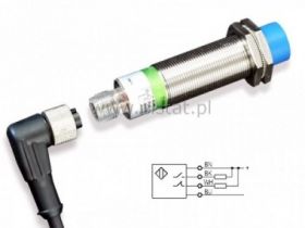 Indukcyjny fi 18mm; kątowy; ( NPN, NO, NC; M12)