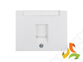 BERKER K.1 Płytka czołowa pojedyncza z zasuwami i polem opisowym biały połysk 11707009 HAGER