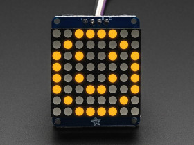 Adafruit Small 1.2" 8x8 LED Matrix w/I2C Backpack - Yellow