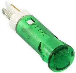 Signal light, 24 V (DC), green, 0.04 cd, Mounting Ø 6 mm, LED number: 1, QS61XXG24