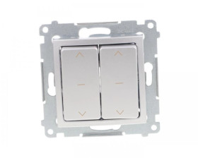 Simon 54 Łącznik żaluzjowy podwójny, szybkozłącza, srebrny mat DZW2.01/43