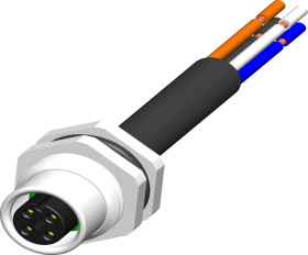 Złącze wielostykowe przemysłowe 4-pinowe M12 Gniazdo RS PRO