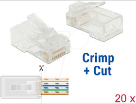 86453 RJ45 Crimp+Cut Plug Cat.6 UTP 20 pieces