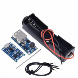 PROSTY POWERBANK NA OGNIWIE TYPU 18650 - MICRO-USB - ZESTAW SAMODZIELNEGO DO MONTAŻU (KIT-POWERBANK)