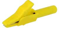 KROK4-CR-Y Krokodyl w izolacji, żółty 15A, 60VDC, długość 56mm, gniazdo bananowe 4mm