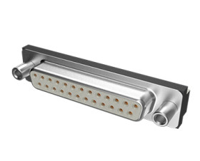 Złącze D-Sub 25-pinowe Żeński Kąt Proste Przewlekany raster 2.76mm Złoto na niklu