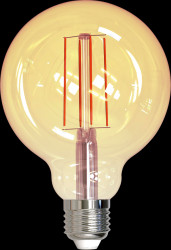 401078 LED filament bulb E27, 9 W, 850 lm, 2000 K, dimmable, gold