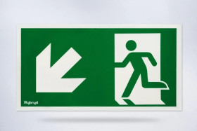 Piktogram folia biała, wzór prosty, 153x337 mm - PI27