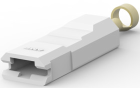 Insulated flat plug sleeve, 6.35 x 0.81 mm, 2.08 to 5.26 mm², AWG 14 to 10, brass, natural, 521366-1