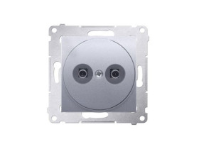 SIMON 54 Gniazdo ekwipotencjalne srebrny mat DGE1.02/43 KONTAKT SIMON