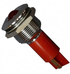 Signal light, 24 V (DC), red, 80 mcd, Mounting Ø 19 mm, pitch 1.25 mm, LED number: 1, Q19P1CXXR24E