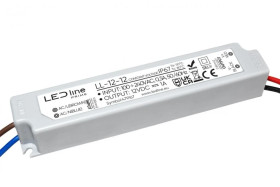 Zasilacz do taśm LED line PRIME 12-12 wodoszczelny IP67 12V 12W 5 lat gwar.