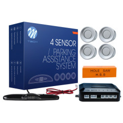 Czujnik cofania CP24S parkowania srebny 4x buzzer 22mm