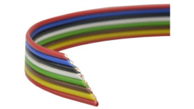 Przewód Wstążkowy Montażowy Tlwy 8X0,12 150V Kolorowy Technokabel /50M/